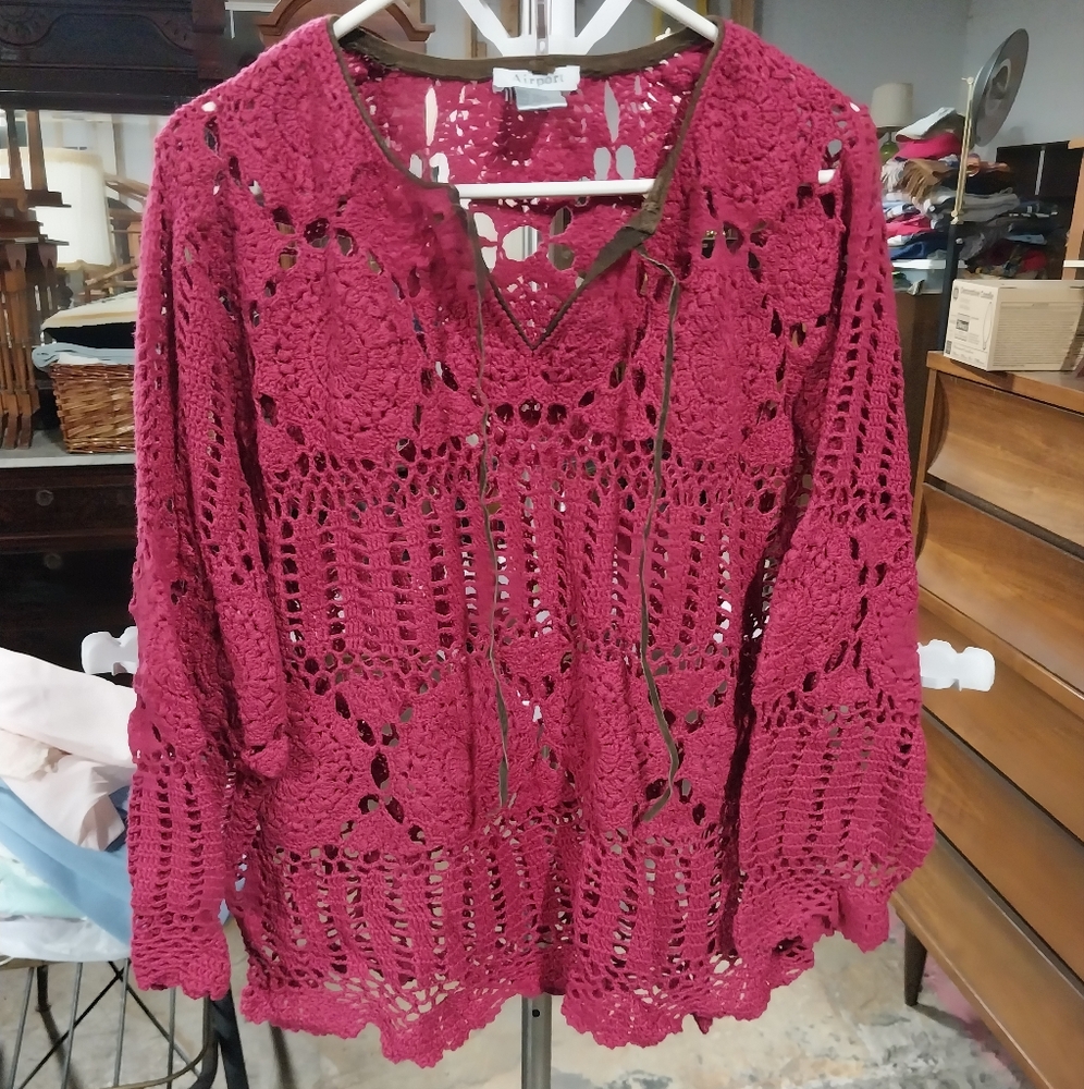 Airport Crochet Lace Top